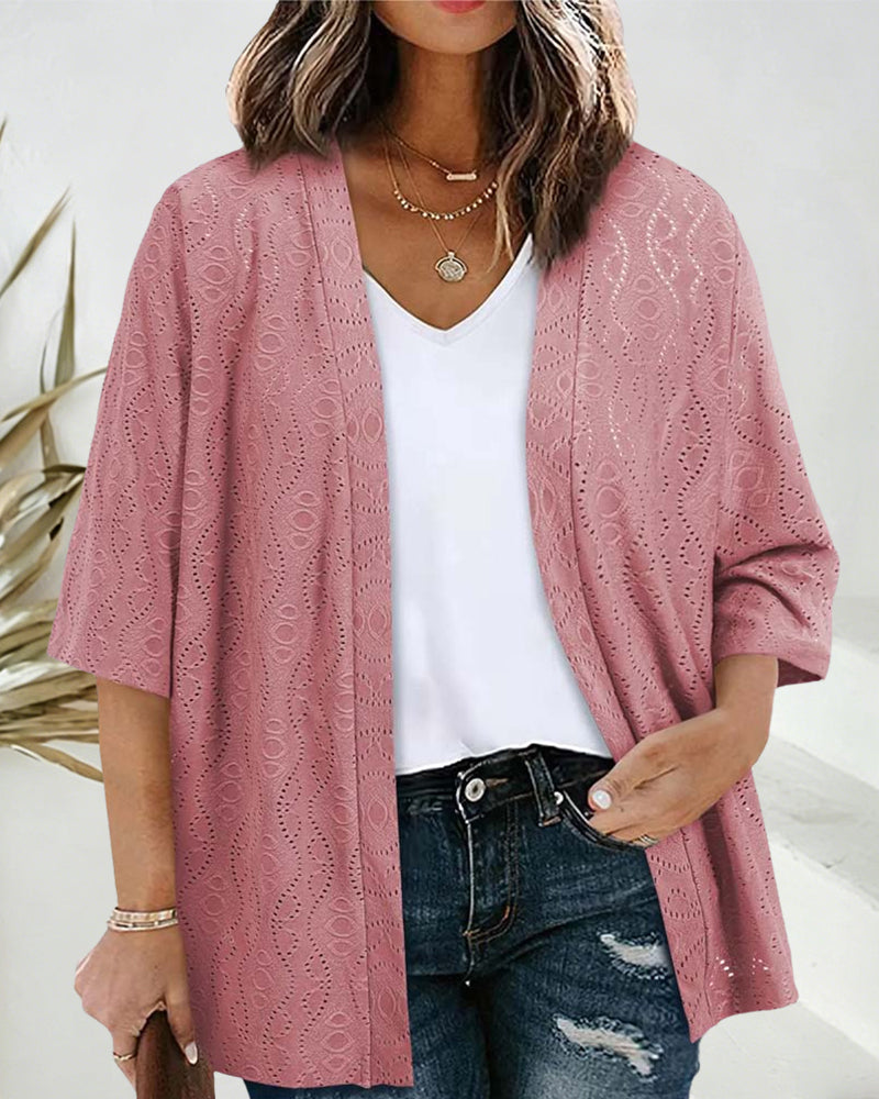 Manteau Découpé Manches Courtes