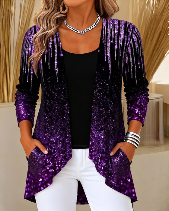 Haut Irrégulier Faux Deux-Pièces Imprimé