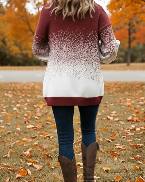 Pull Col Cheminée Dégradé