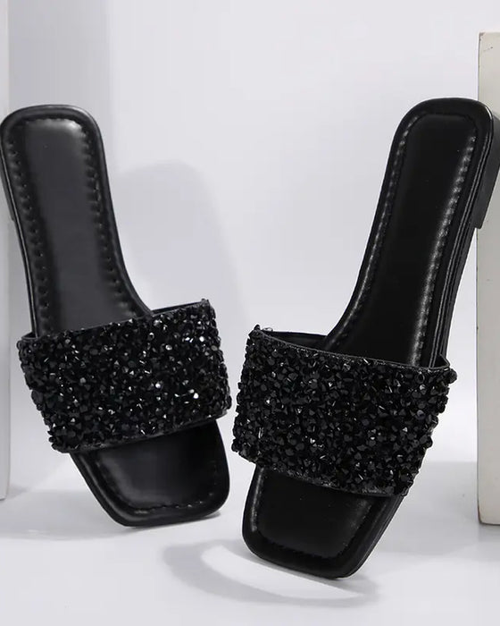 Sandales Décontracté Paillette Plat