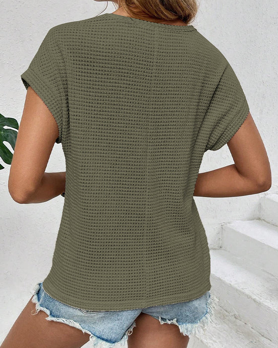 T-Shirt Raglan Maille Évidé Respirant