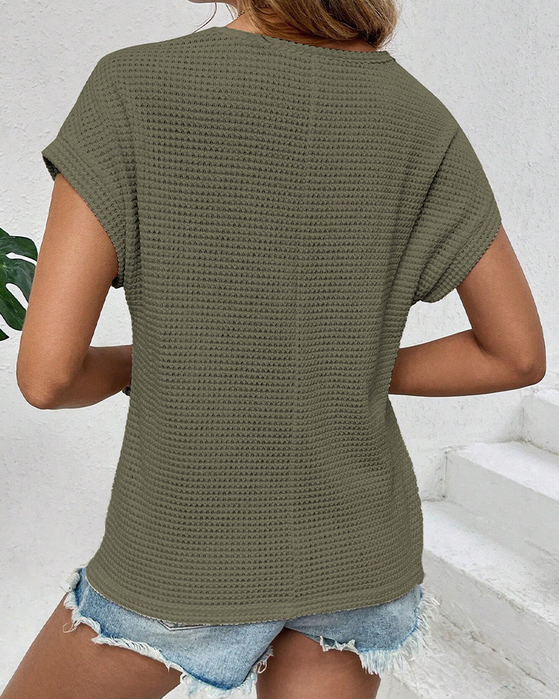 T-Shirt Raglan Maille Évidé Respirant