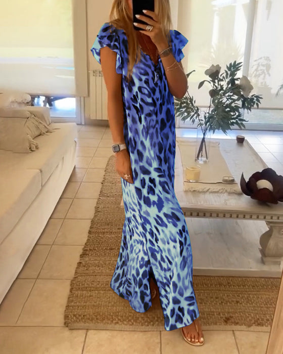 Robe à manches courtes et style rétro