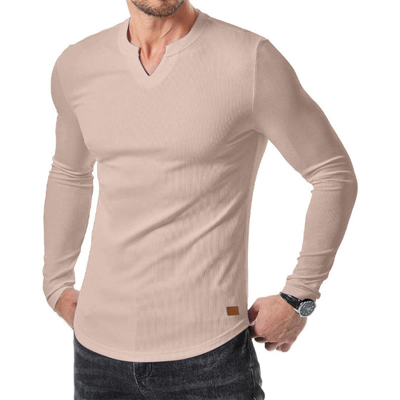 Chemise Homme Slim Fit Col V Longline Muscle