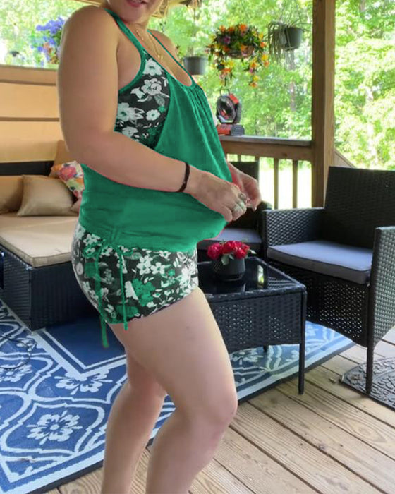 Maillot De Bain Imprimé Bretelles Boxer