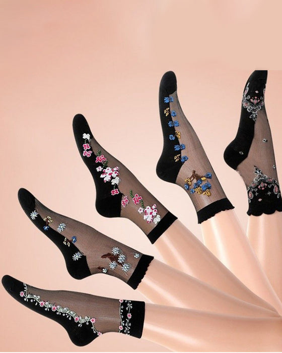 Chaussettes Soie Cristal Glacé