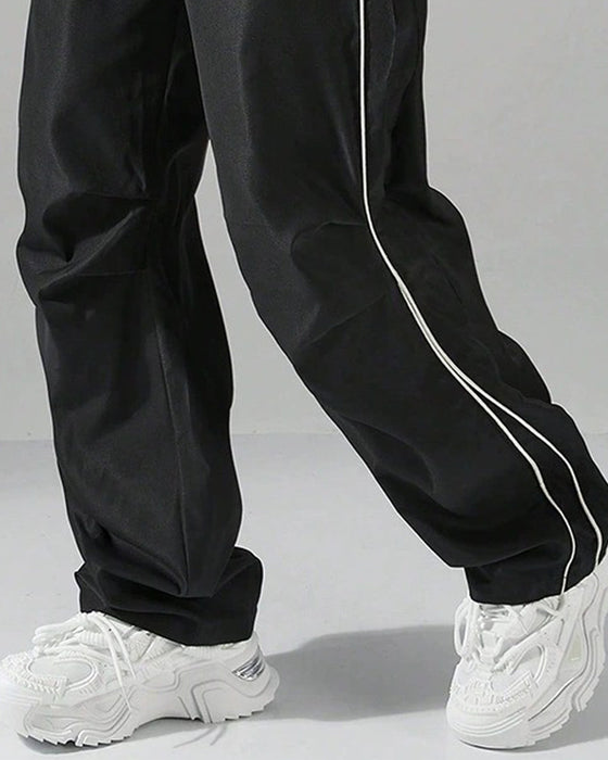 Pantalon Décontracté Ample Droit Long