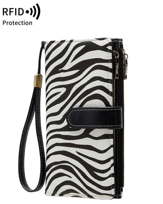 Portefeuille Long À Fermeture Éclair Pour Femme Tendance Exquis Cadeau