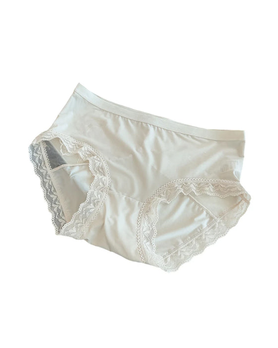 Culotte En Dentelle Douce Taille Mi-Haute Pour Femme