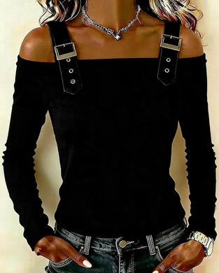 Haut Manche Longue Off-Épaule Camisole