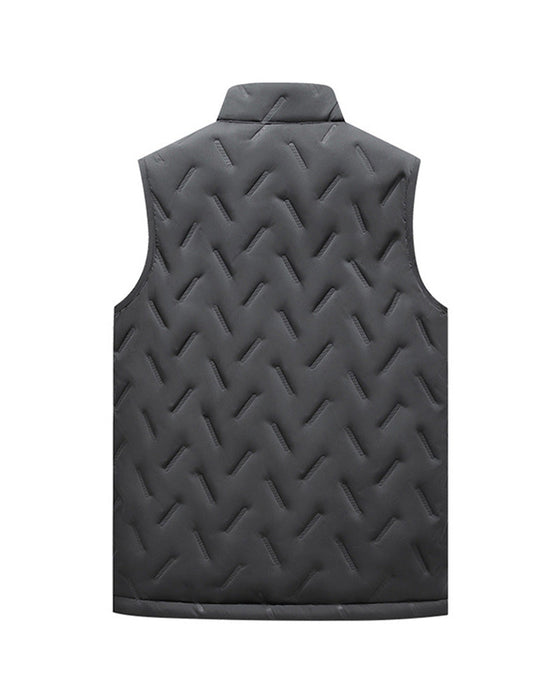 Gilet Unisex Hiver Chaud Décontracté Sans Manches Matelassé Doublure Polaire