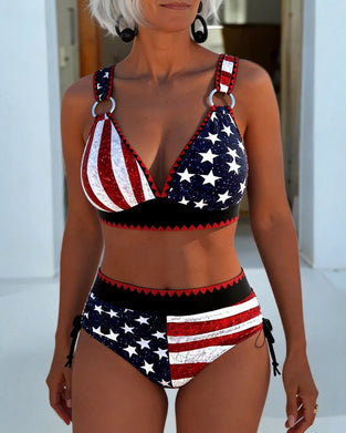 Bikini Taille Haute Imprimé