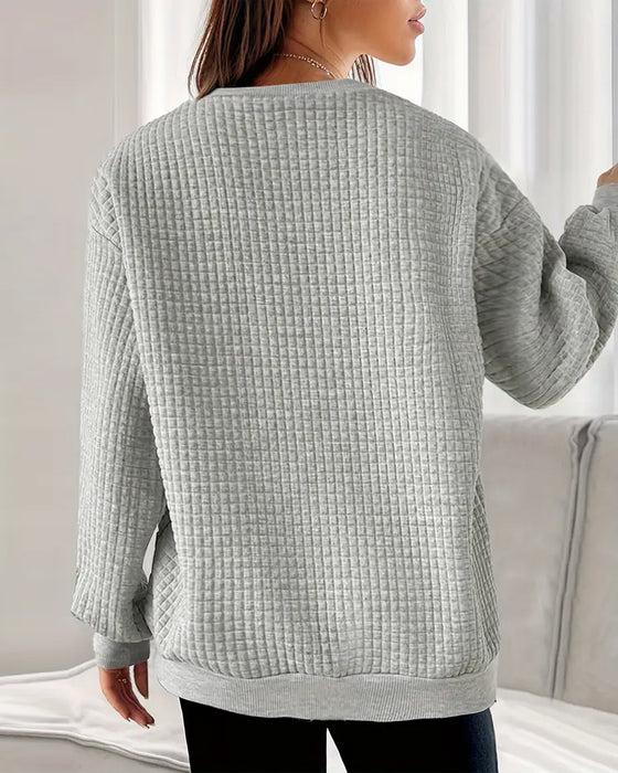 Sweatshirt À Manches Longues Avec Motif Cœur