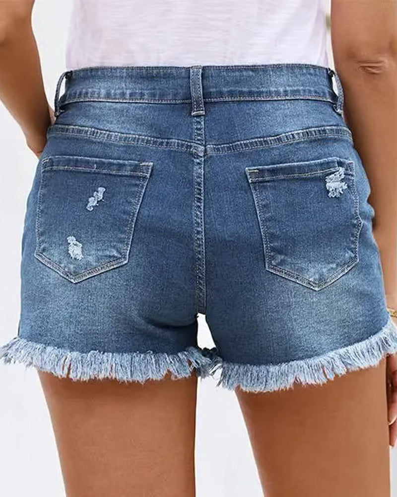 Short Brut Ourlet Denim