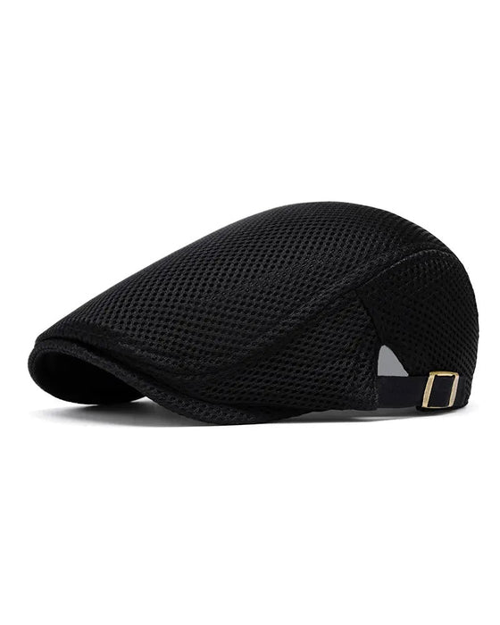 Casquette Plate En Maille Respirante Pour Homme - Béret Ivy Newsboy Ajustable Chapeau D'Été