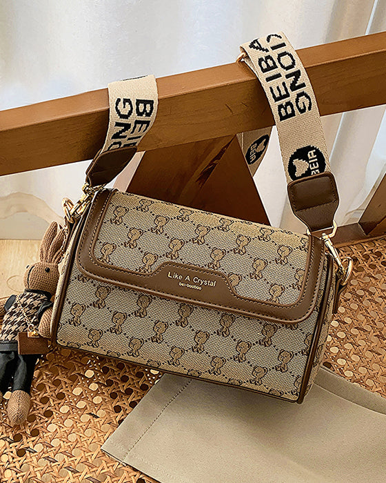 Sac Imprimé Ours Simple Épaule