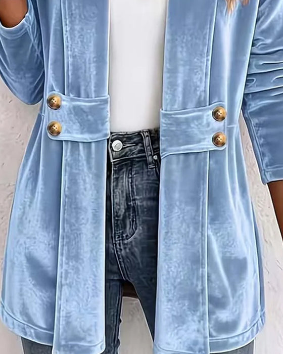 Manteau Velours Mi-Long