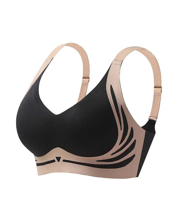 Soutien-gorge push-up sans armatures liftant anti-relâchement