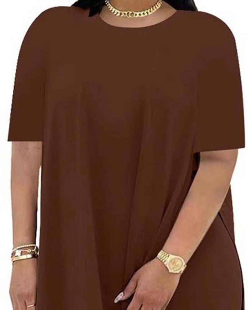 Ensemble Uni Ample Manches Courtes Pantalon
