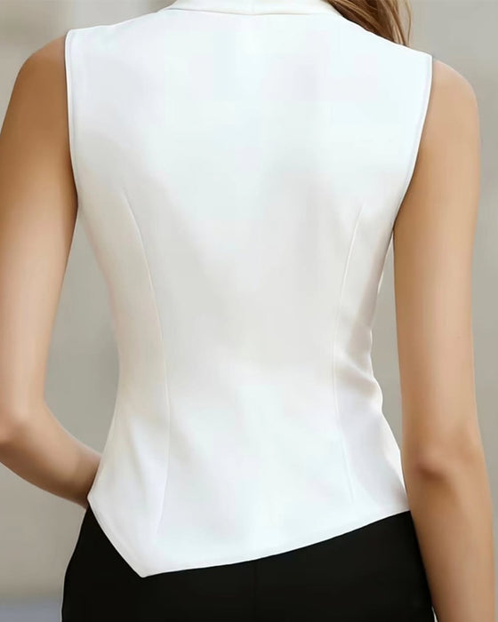 Blouse Unie Croix Sans Manches