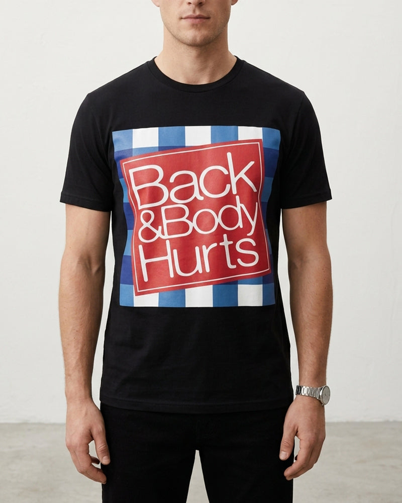 T-Shirt Imprimé Texte Amusant Manches Courtes
