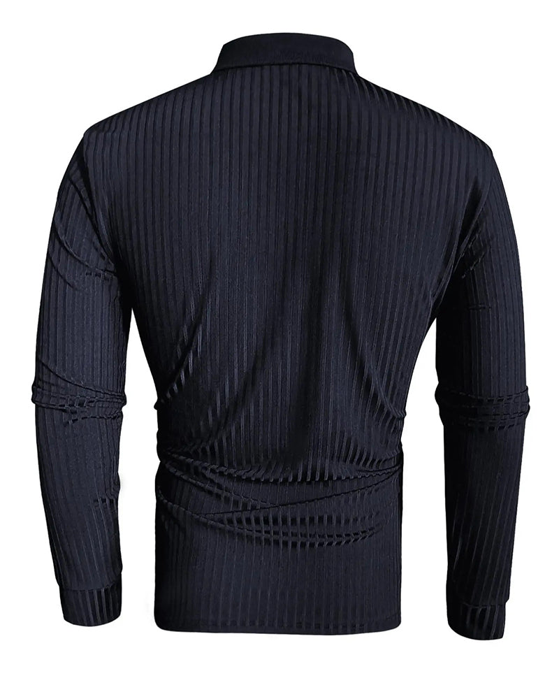 Chemise Col Bouton Rayure Verticale