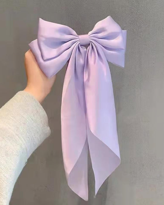 🔥 Grand Nœud Pince À Cheveux Pour Femme – Accessoire De Queue De Cheval Pour Mariage & Quotidien Avec Longue Queue