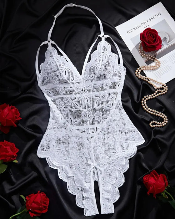 Lingerie Dentelle Sans Entrejambe One Piece