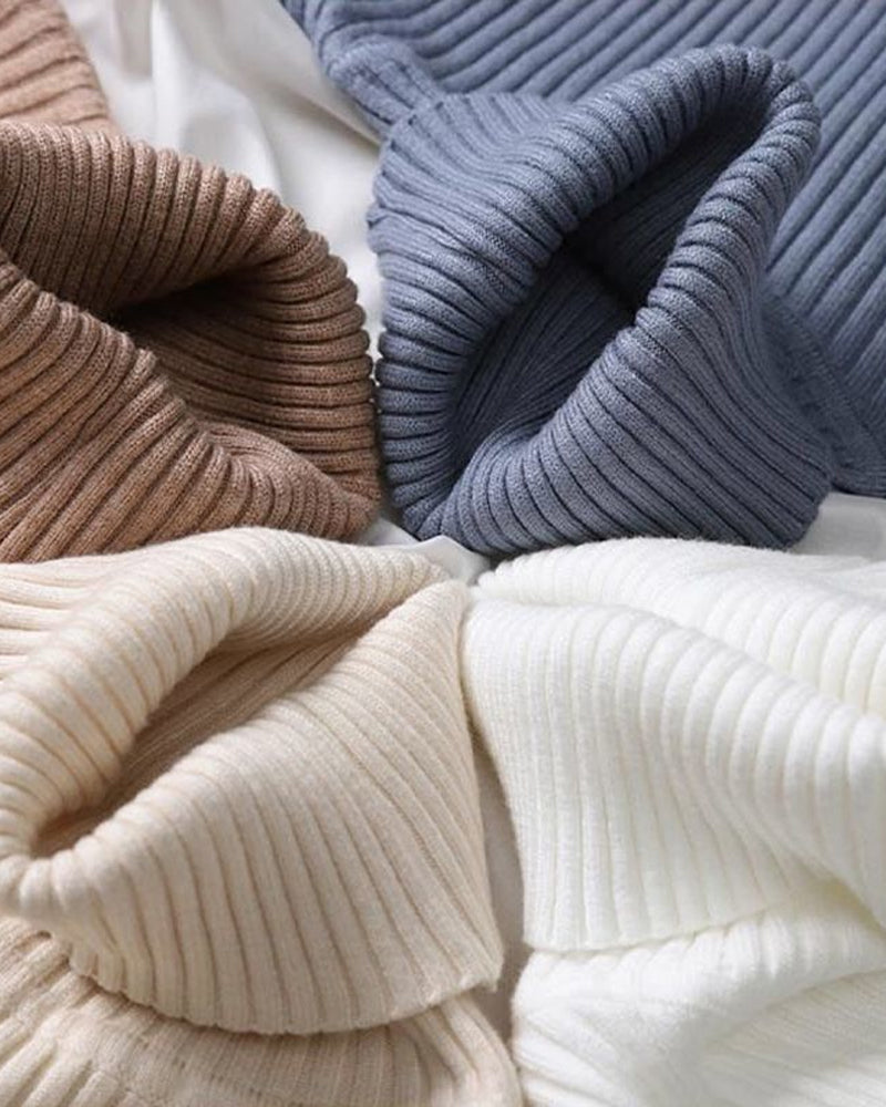 Sous-Couche En Maille À Col Montant