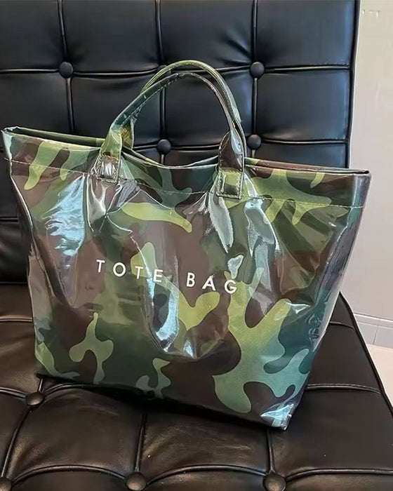 Sac Cabas Femme Camouflage Et Imprimé Feuille