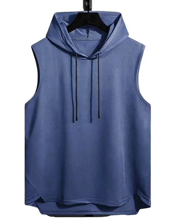 Tank Top Capuche Cordon Sans Manches Sport