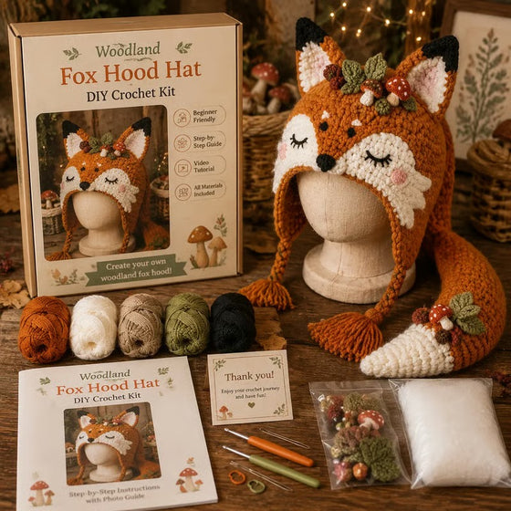 🐉✨ Kit de crochet DIY bonnet à capuche fantaisie 🧶🎭✨