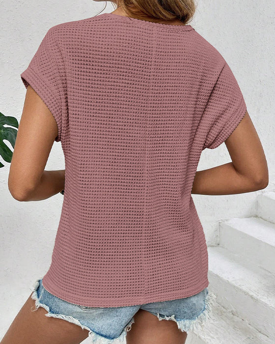 T-Shirt Raglan Maille Évidé Respirant