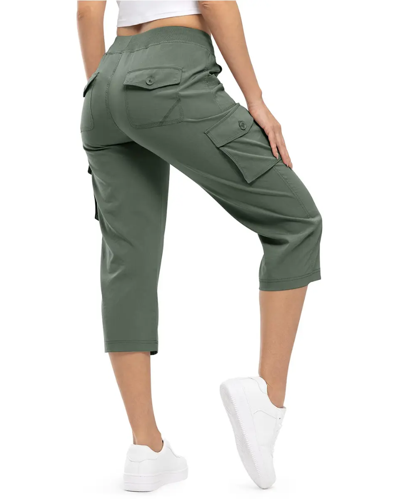 Pantalon Décontracté Court Multi-Poche Randonnée