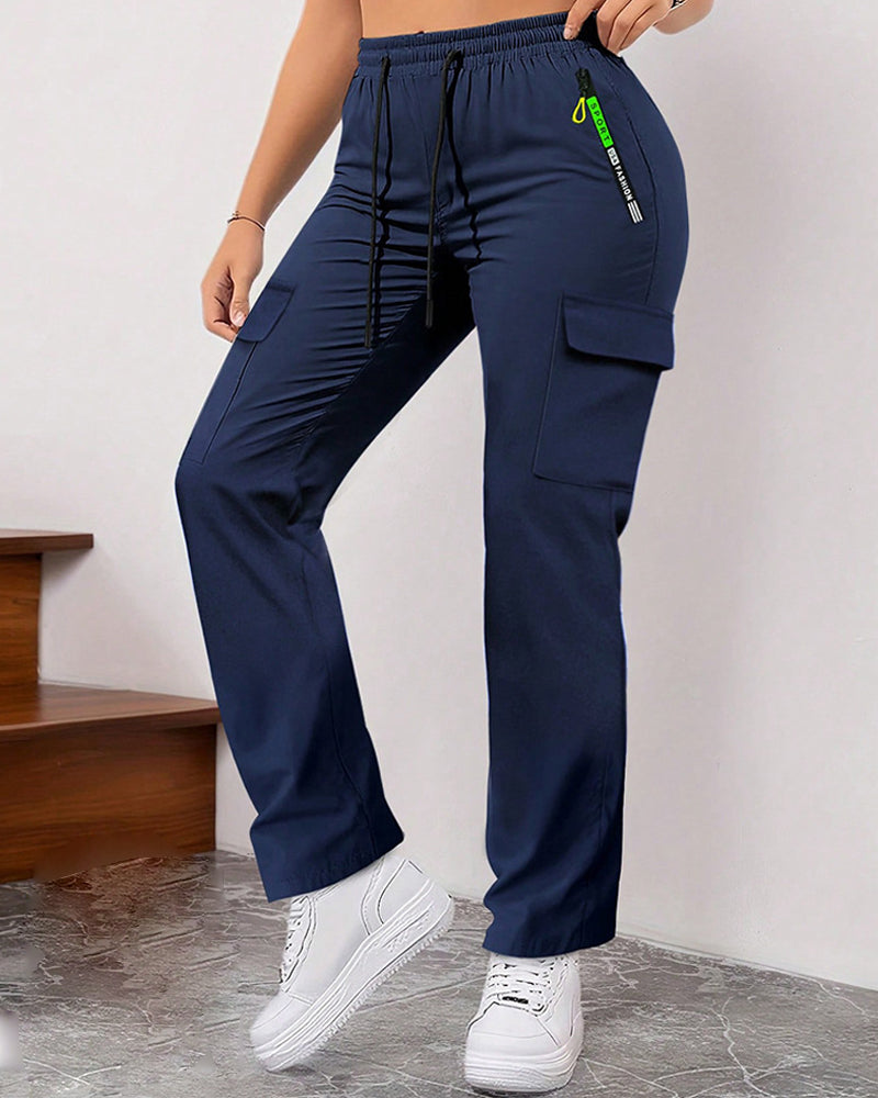 Pantalon De Travail Ample Grande Poche Décontracté
