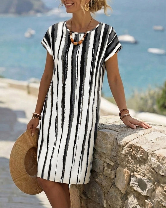 Robe Rayure Verticale Shift