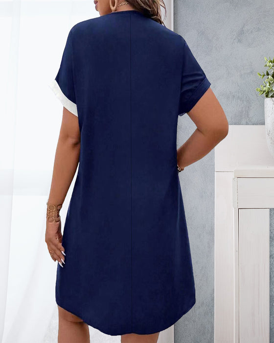 Robe Imprimé Fleuri Manches Courtes