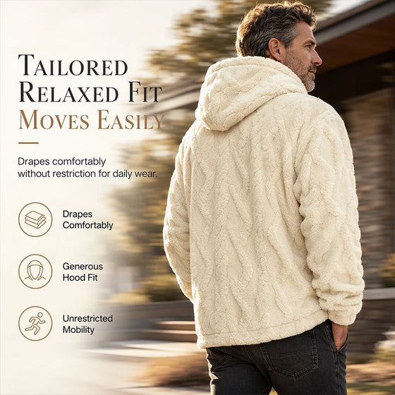 Homme Hiver Jacquard Motif Hoodie
