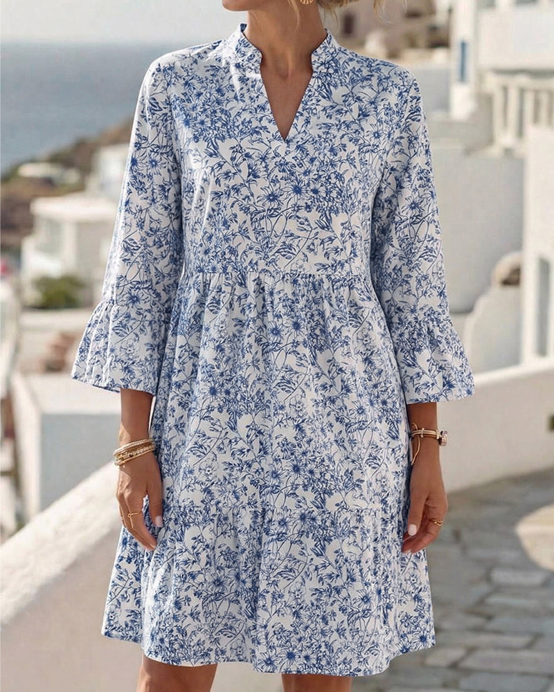 Robe Fleuri Col V Gâteau
