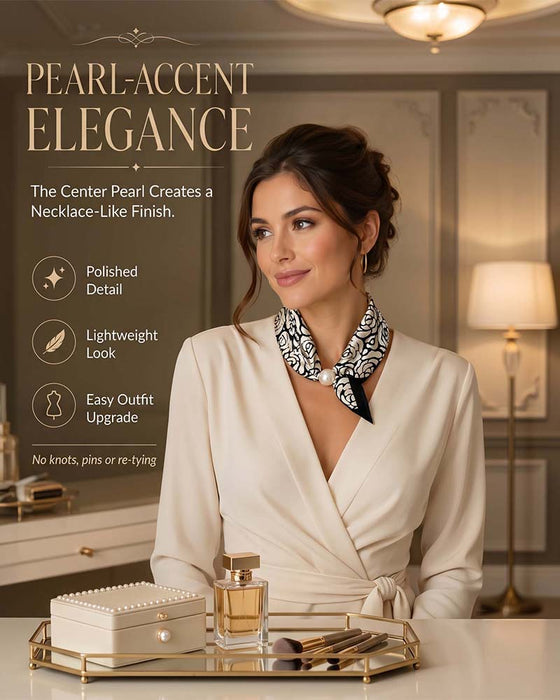 Glamour Sans Effort: Écharpe Collier De Perles 🧣