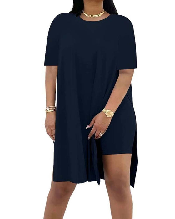 Ensemble Uni Ample Manches Courtes Pantalon