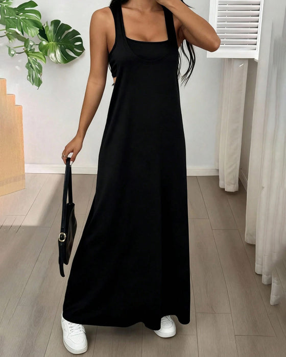 Ensemble Robe Unie Deux Pièces