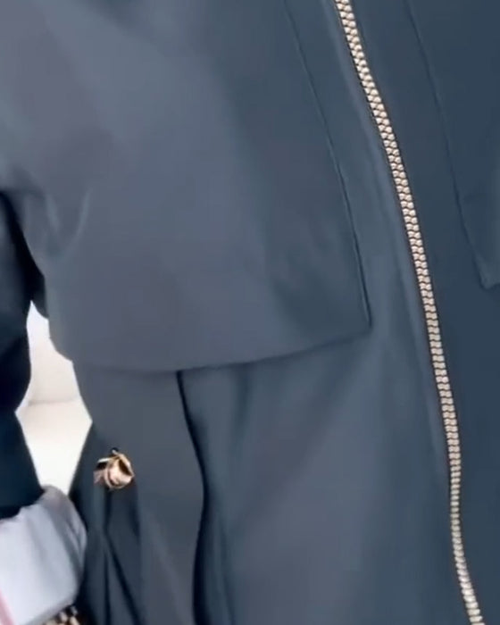 Veste Trenchcoat Avec Caractéristique Capuche