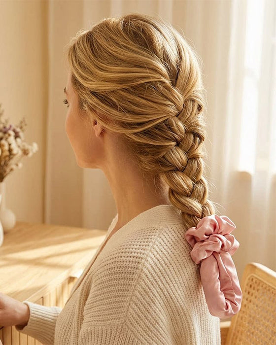 Bigoudi Sans Chaleur En Satin Multifonction Et Élastique À Cheveux Non