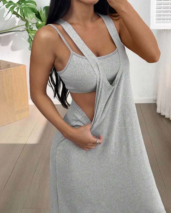 Ensemble Robe Unie Deux Pièces