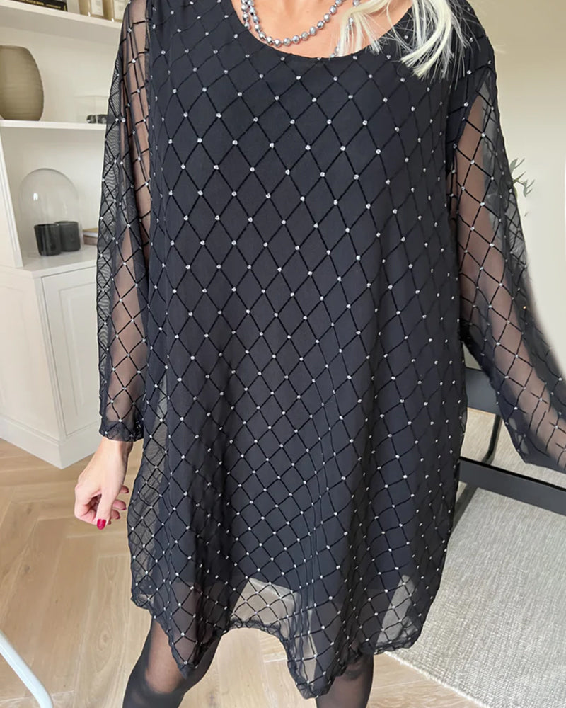 Robe Tendance Unie Et Scintillante