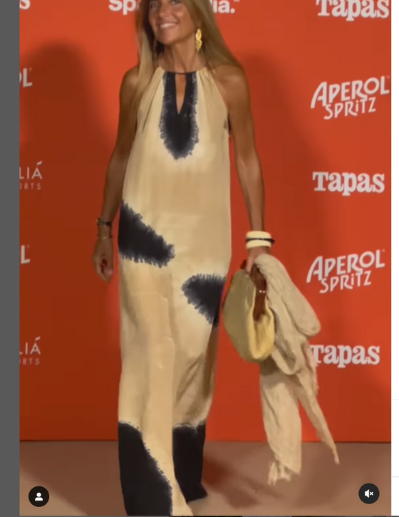 Robe Sans Manches Dégradé Col Halter