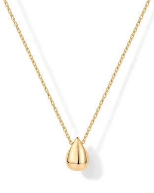 Collier Femme Pendentif Goutte Plaqué Or 14K Avec Chaîne Ajustable