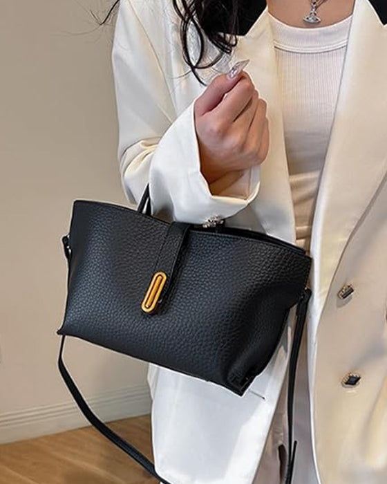 Sac À Main Élégant Uni Pour Femmes De Style Français