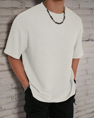 T-Shirt Homme Unie Respirant Manches Courtes